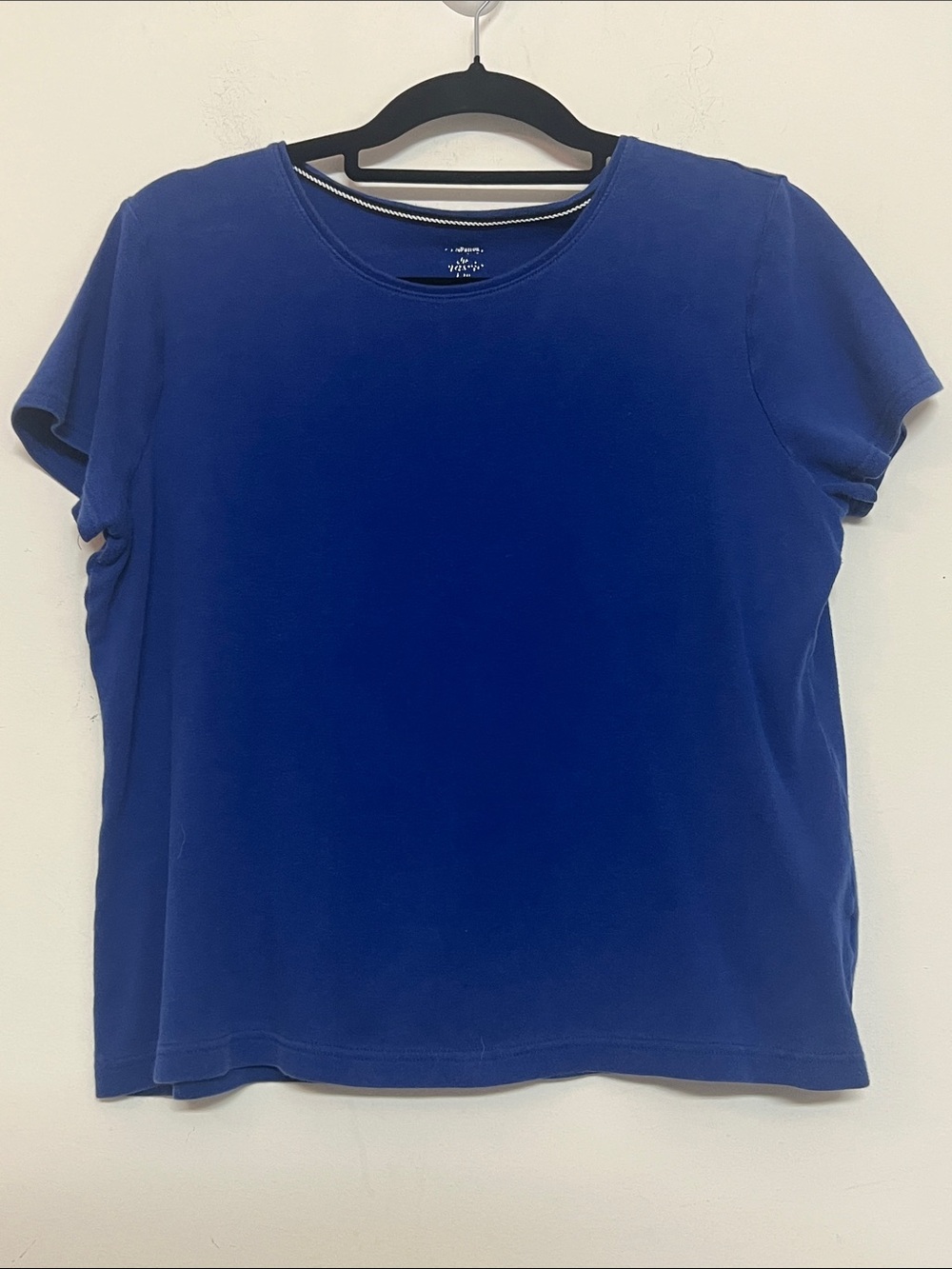 🌞 Croft & Barrow Classic Blue Crewneck Short Sleeve Casual Top women size L